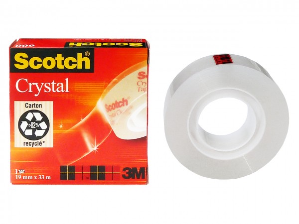 Scotch Crystal Clear Tape 600 / 19 mm x 66 m