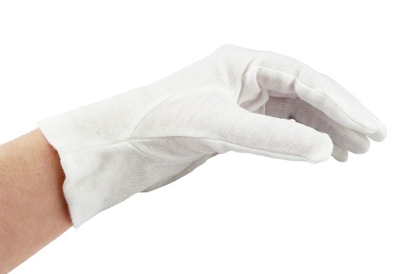 Weisse Baumwoll-Handschuhe