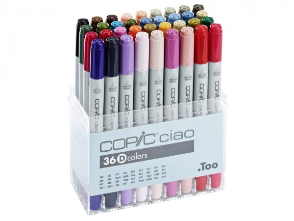 COPIC® ciao Marker, Set D mit 36 Farben