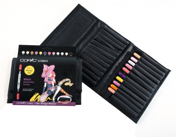 COPIC® ciao Marker, WALLET Manga Witch, mit 12 Farben