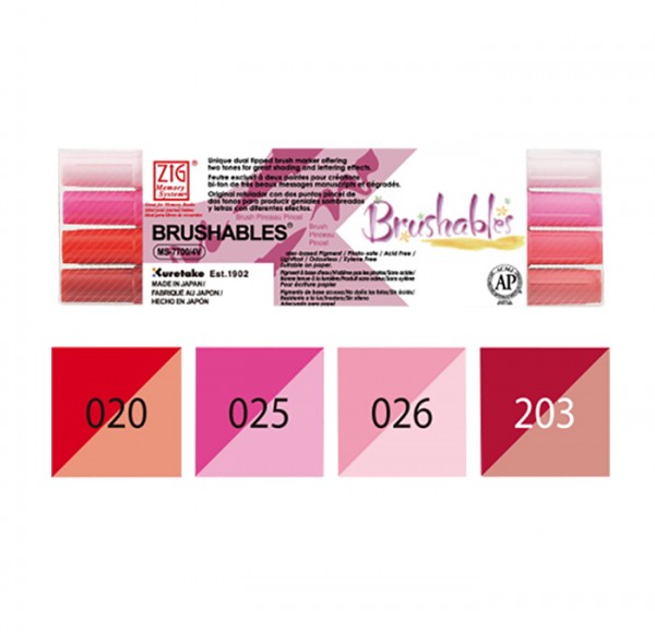 ZIG® Brushables, 2 Farben in einem Filzstift / Set 2