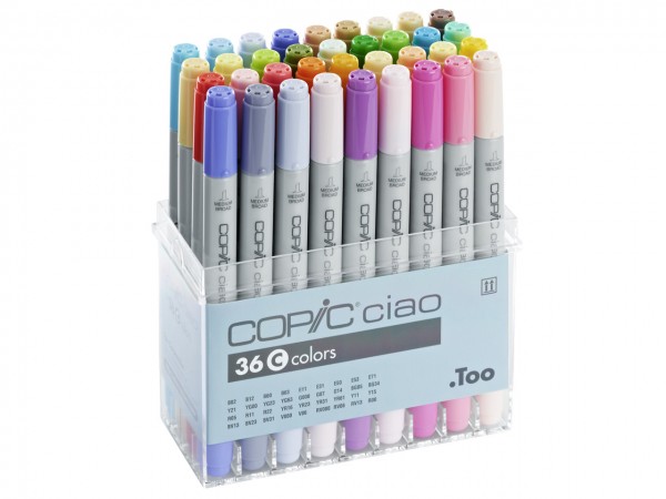 COPIC® ciao Marker, Set C mit 36 Farben