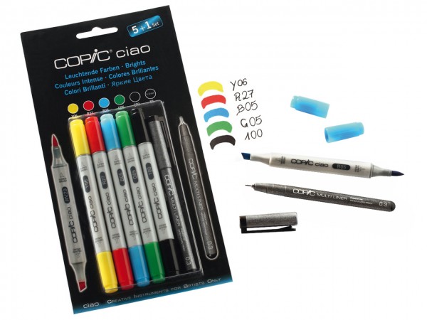COPIC® ciao Marker, Aktionsset 5 + 1 / Leuchtende Farben