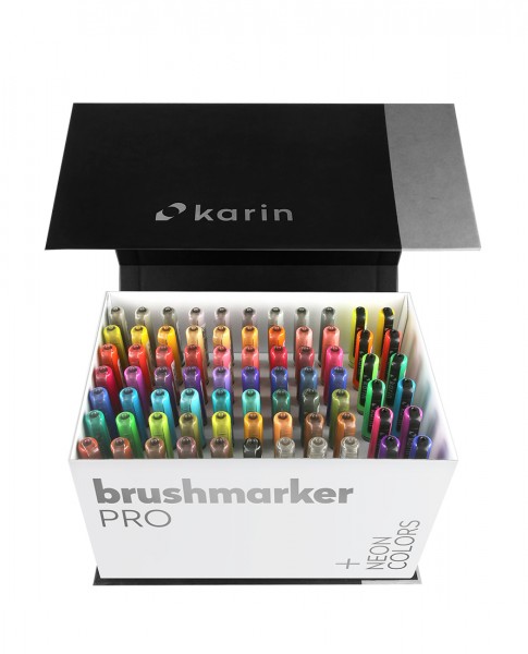 Karin Brushmarker PRO Set mit 72 Farben + 3 Blender