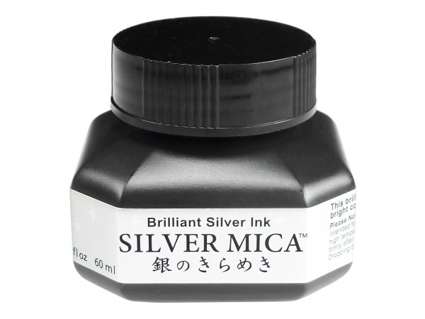 Silver Mica Ink 60 ml, von Kuretake