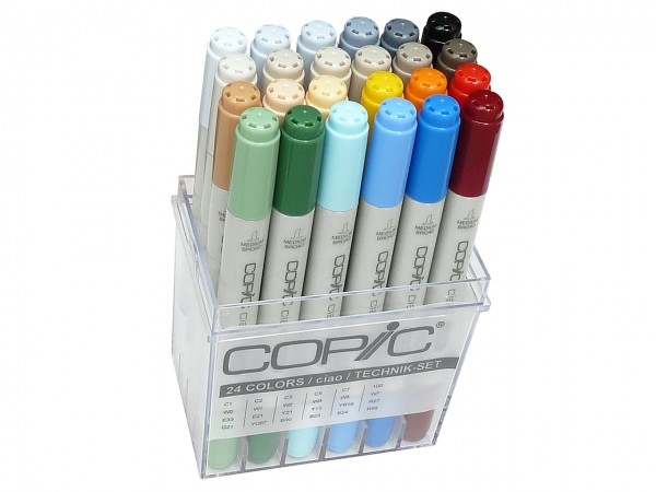 COPIC® ciao Marker, Set mit 24 Technikfarben