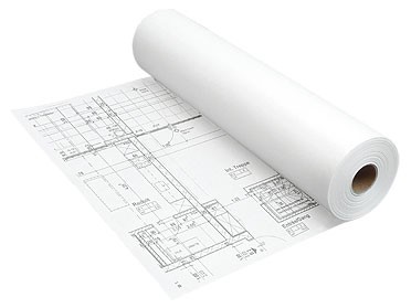 Hochtransparentes Skizzenpapier 45g/m, Rolle 33 cm x 50 m